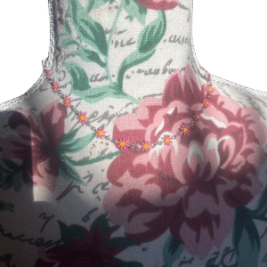 Pink Daisy Charm Necklace