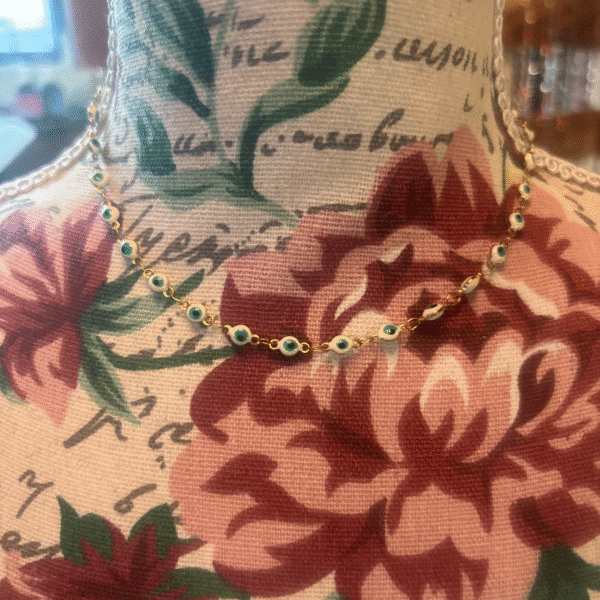 Rainbow Gem Bar Necklace