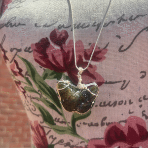 Wire-Wrapped Labradorite Butterfly Necklace