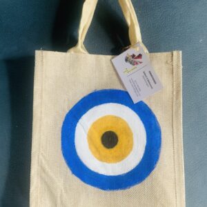Evil Eye Medallion Tote (Neutral)