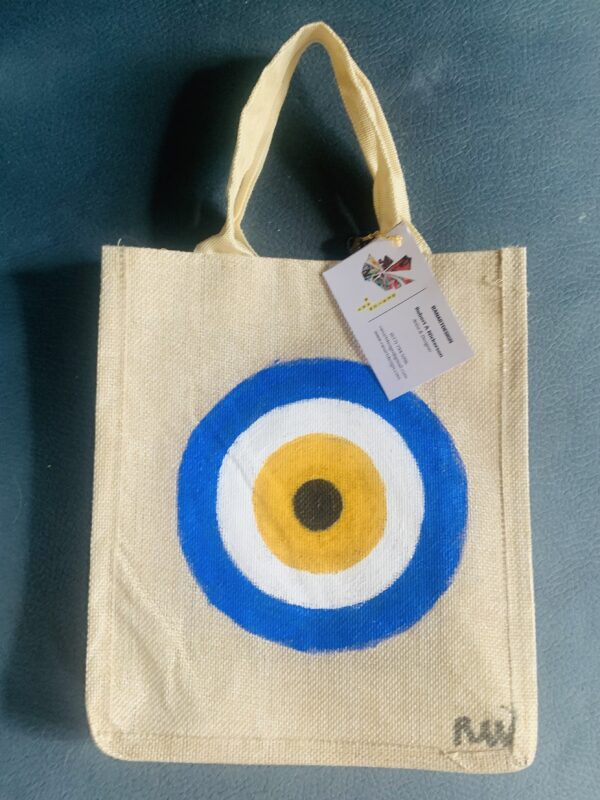 Evil Eye Medallion Tote (Neutral)